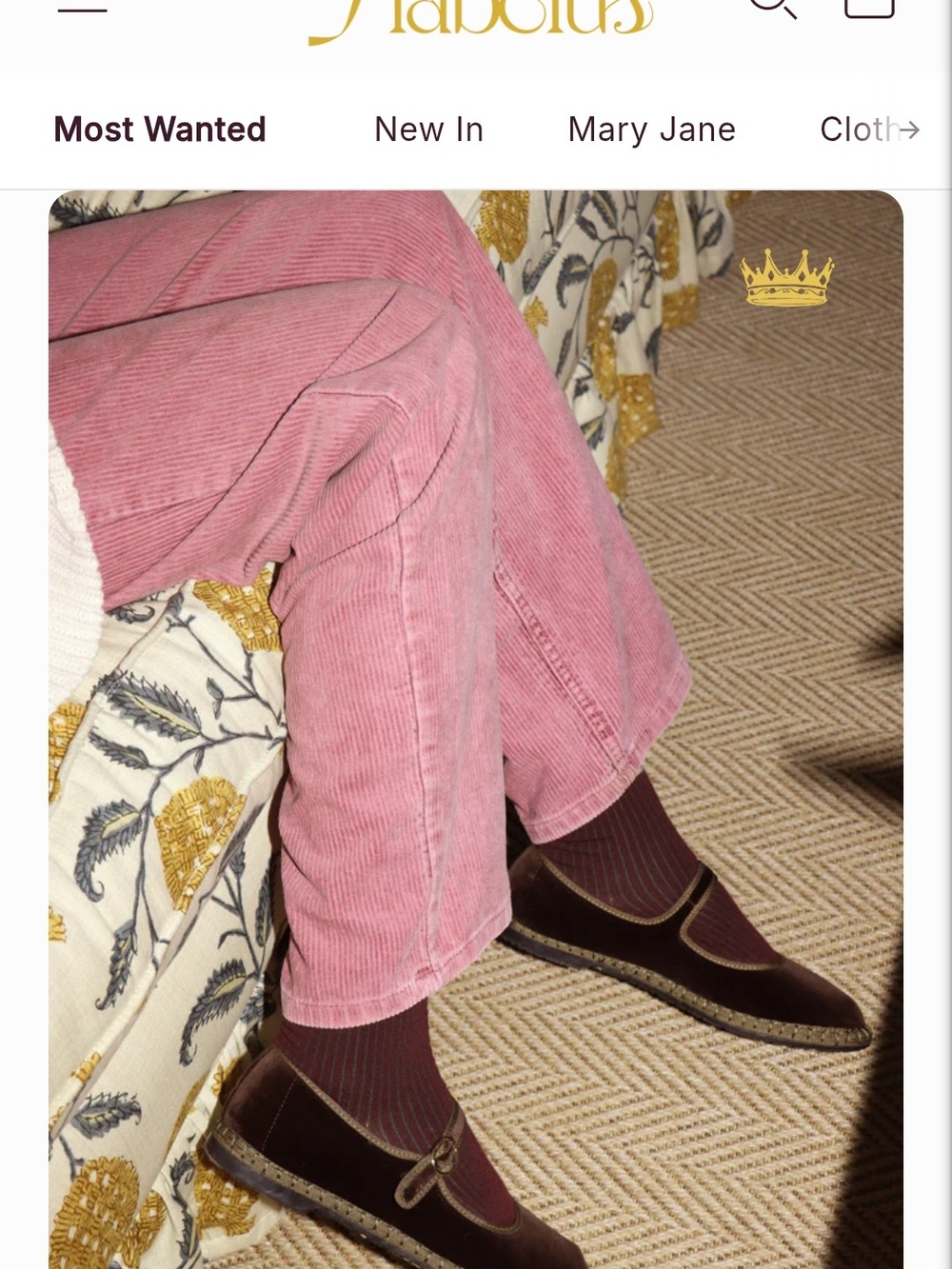 Flabelus Handmade Velvet Mary Jane Flats